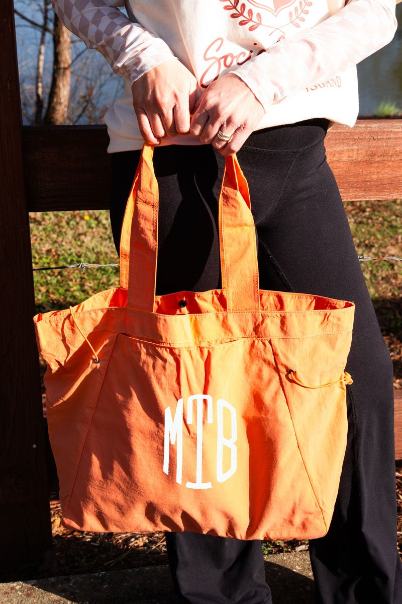 NGIL Orange Shoreview Side Cinched Tote Bag - Wholesale Accessory Market