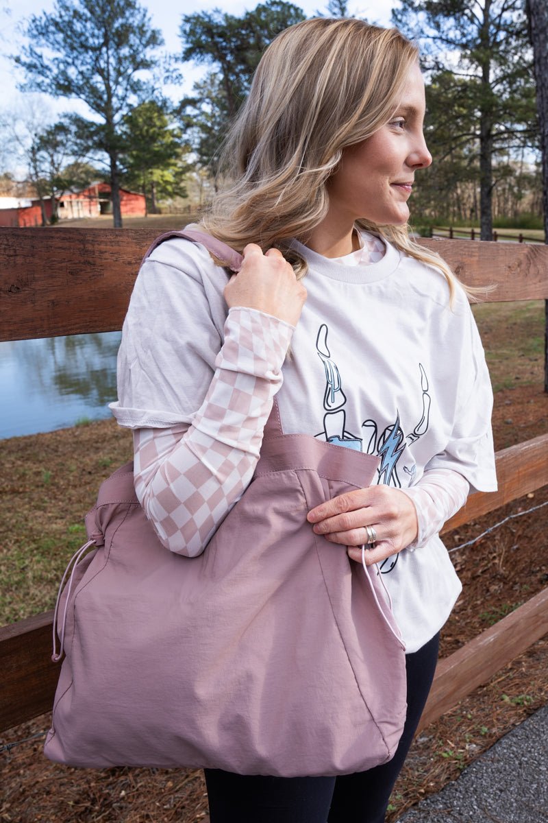 NGIL Pink Shoreview Side Cinched Tote Bag - Wholesale Accessory Market