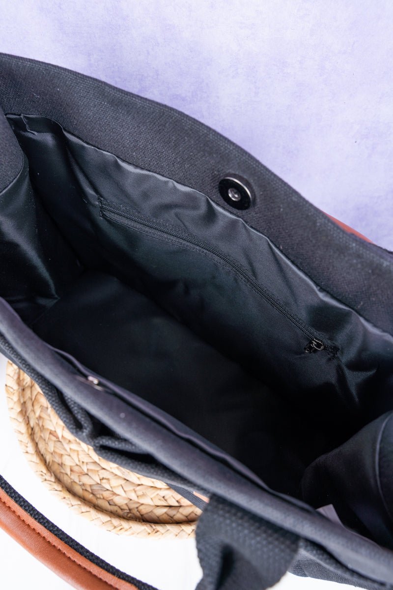 NGIL Black Laurel Bay Small Canvas Tote - Wholesale Accessory Market