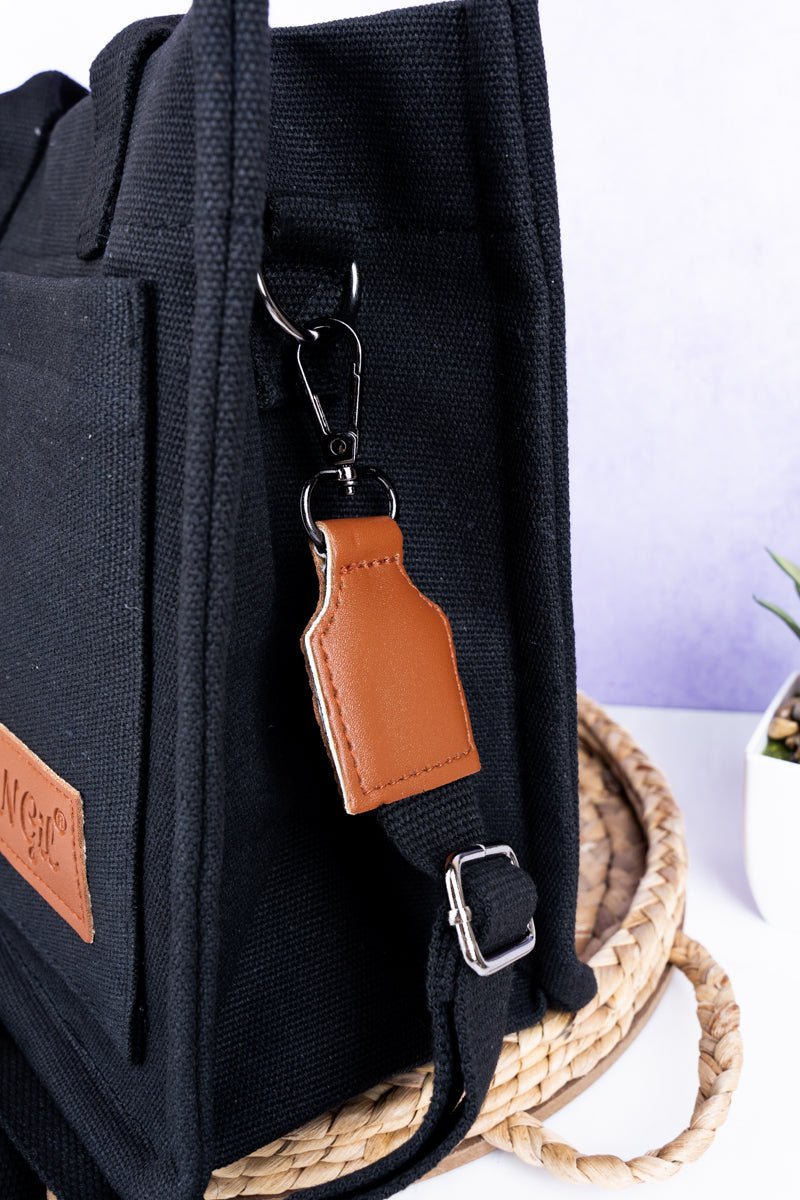 NGIL Black Laurel Bay Small Canvas Tote - Wholesale Accessory Market