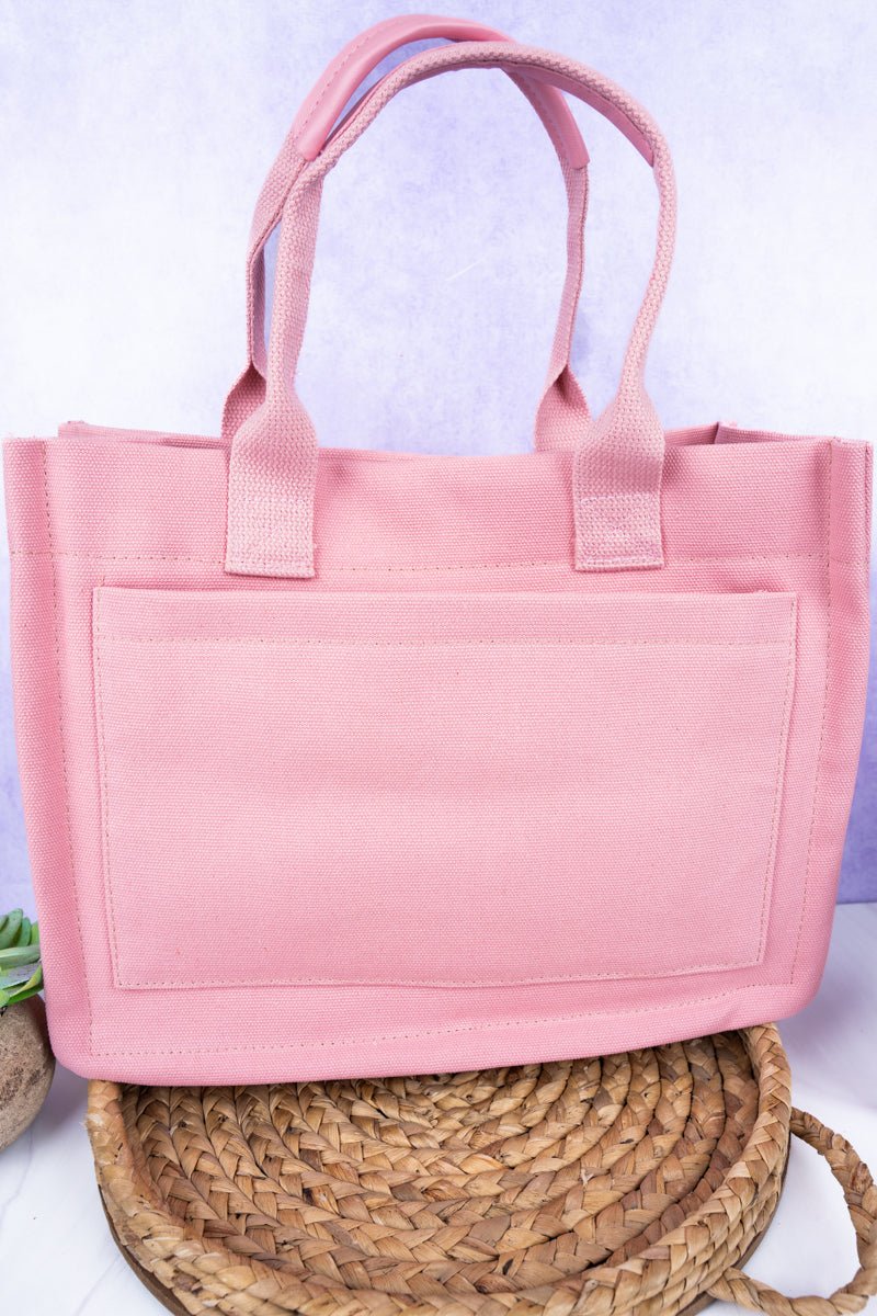 NGIL Pink Laurel Bay Small Canvas Tote - Wholesale Accessory Market