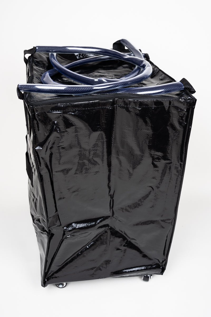 NGIL City Trek Black Foldable Large Rolling Tote Bag - Wholesale Accessory Market