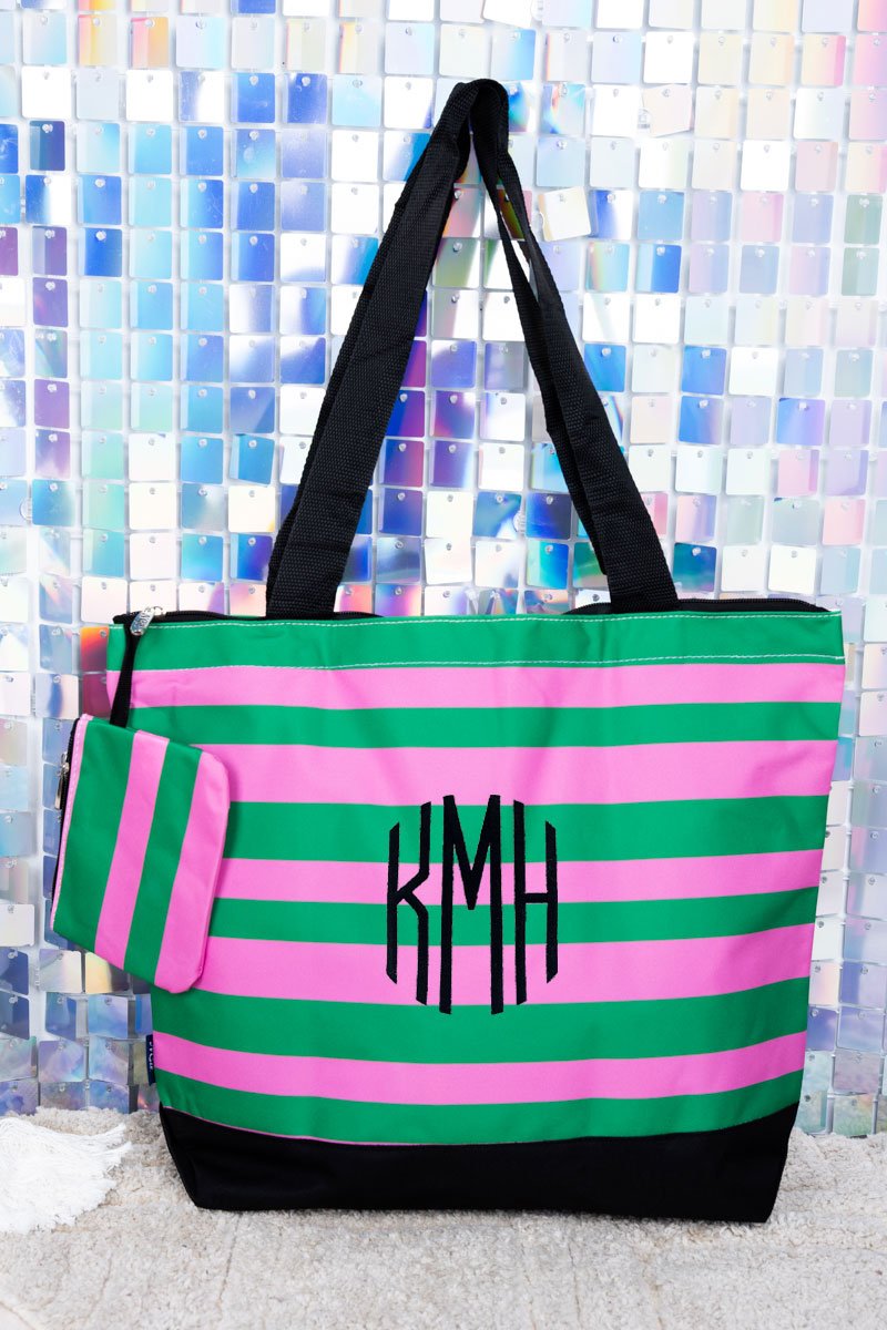 NGIL Bubblegum Bands with Black Trim Tote Bag - Wholesale Accessory Market