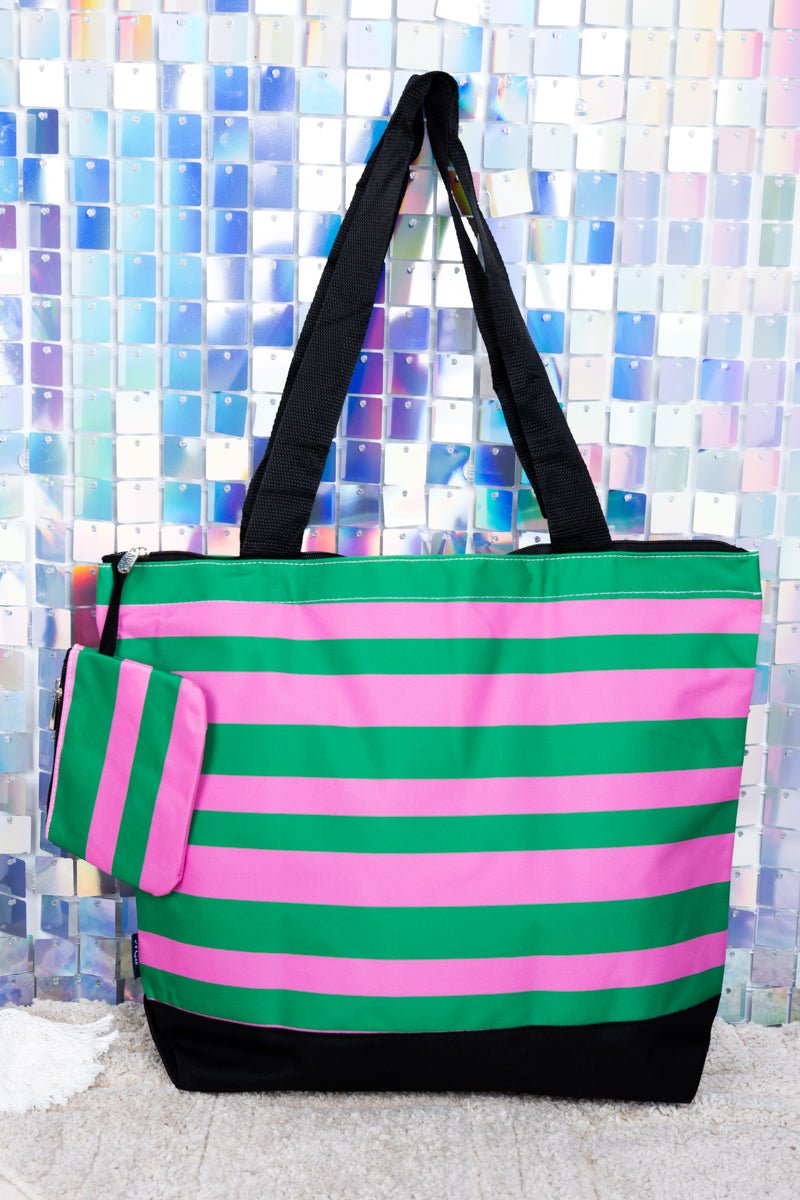 NGIL Bubblegum Bands with Black Trim Tote Bag - Wholesale Accessory Market