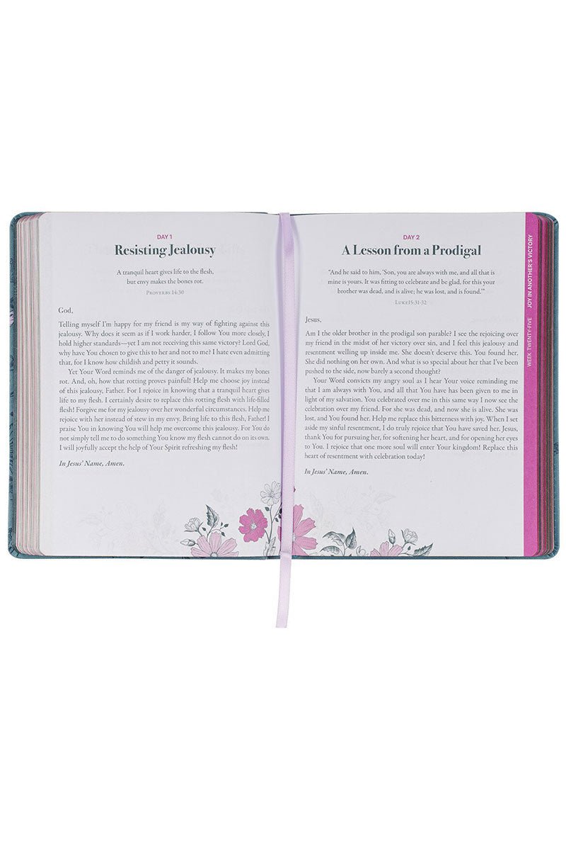 Consider it All Joy Blue Faux Leather Daily Prayer Book For Women - Wholesale Accessory Market