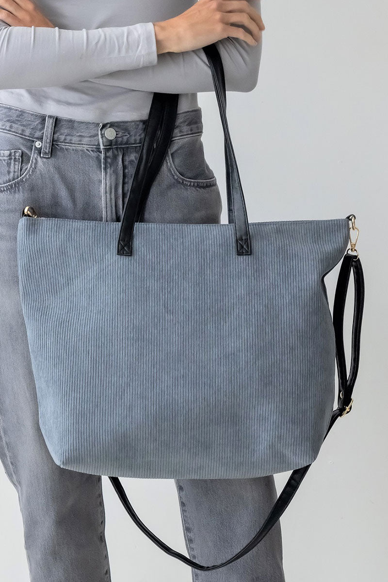 Be Clever She's Unforgettable Tote Bag, Charcoal Gray - Wholesale Accessory Market