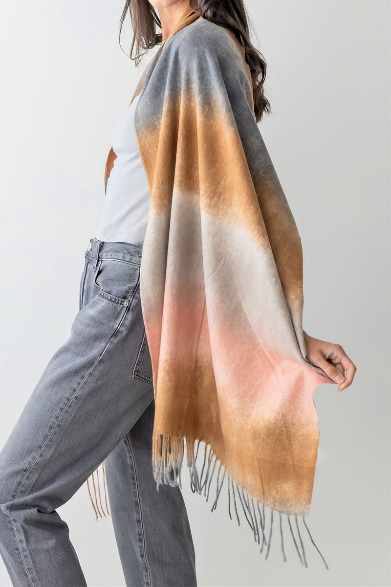 Be Clever Seattle Skyline Long Scarf, Beige - Wholesale Accessory Market