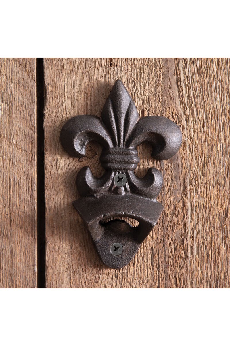 5.5 x 2.75 Fleur De Lis Wall Mounted Bottle Opener - Wholesale Accessory Market