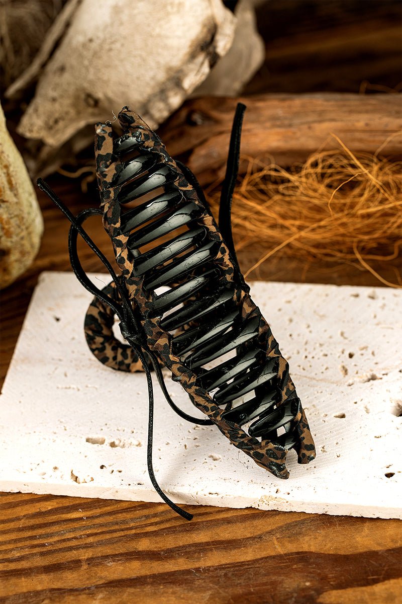 Spotted Luxe Leopard Fabric Hair Claw - Wholesale Accessory Market