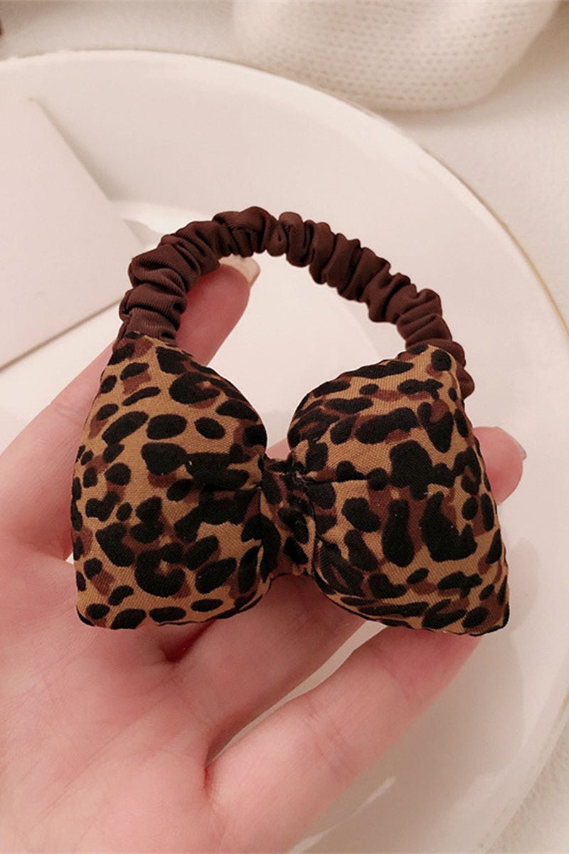 The Cat's Meow Chestnut Bow Hair Tie - Wholesale Accessory Market