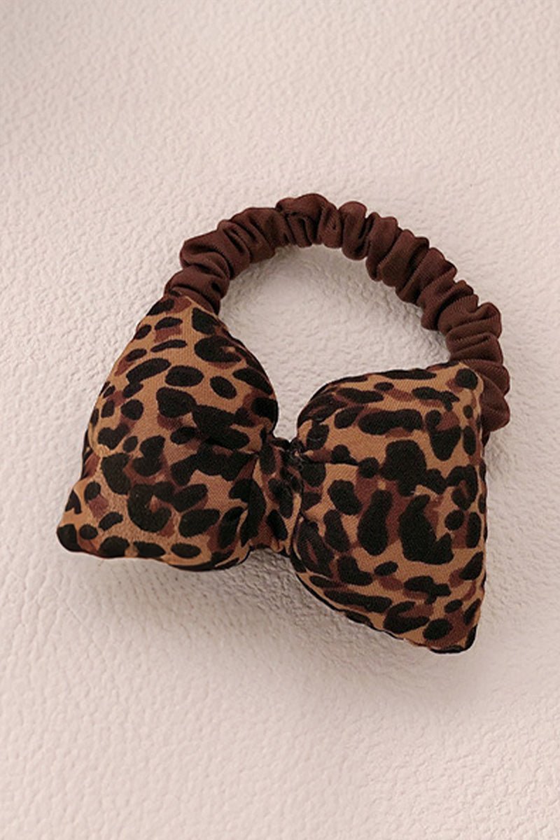 The Cat's Meow Chestnut Bow Hair Tie - Wholesale Accessory Market