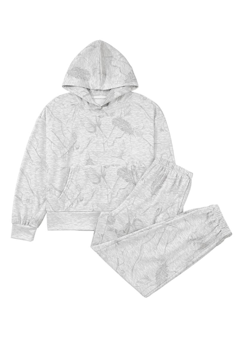 Hidden Trail Light Gray Hoodie and Pants Set - Wholesale Accessory Market