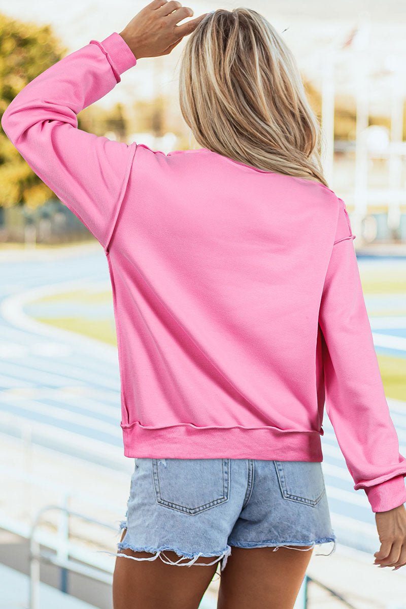 All Angles Alabama Bright Pink Mock Neck Sweatshirt - Wholesale Accessory Market