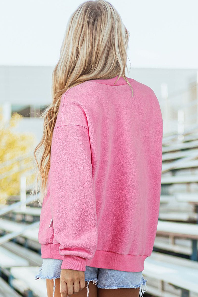All Angles Alabama Bright Pink Mock Neck Sweatshirt - Wholesale Accessory Market