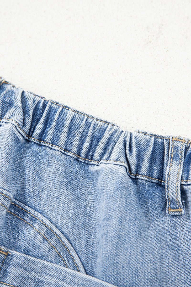 The Willow Beau Blue Wide Leg Denim Pants - Wholesale Accessory Market