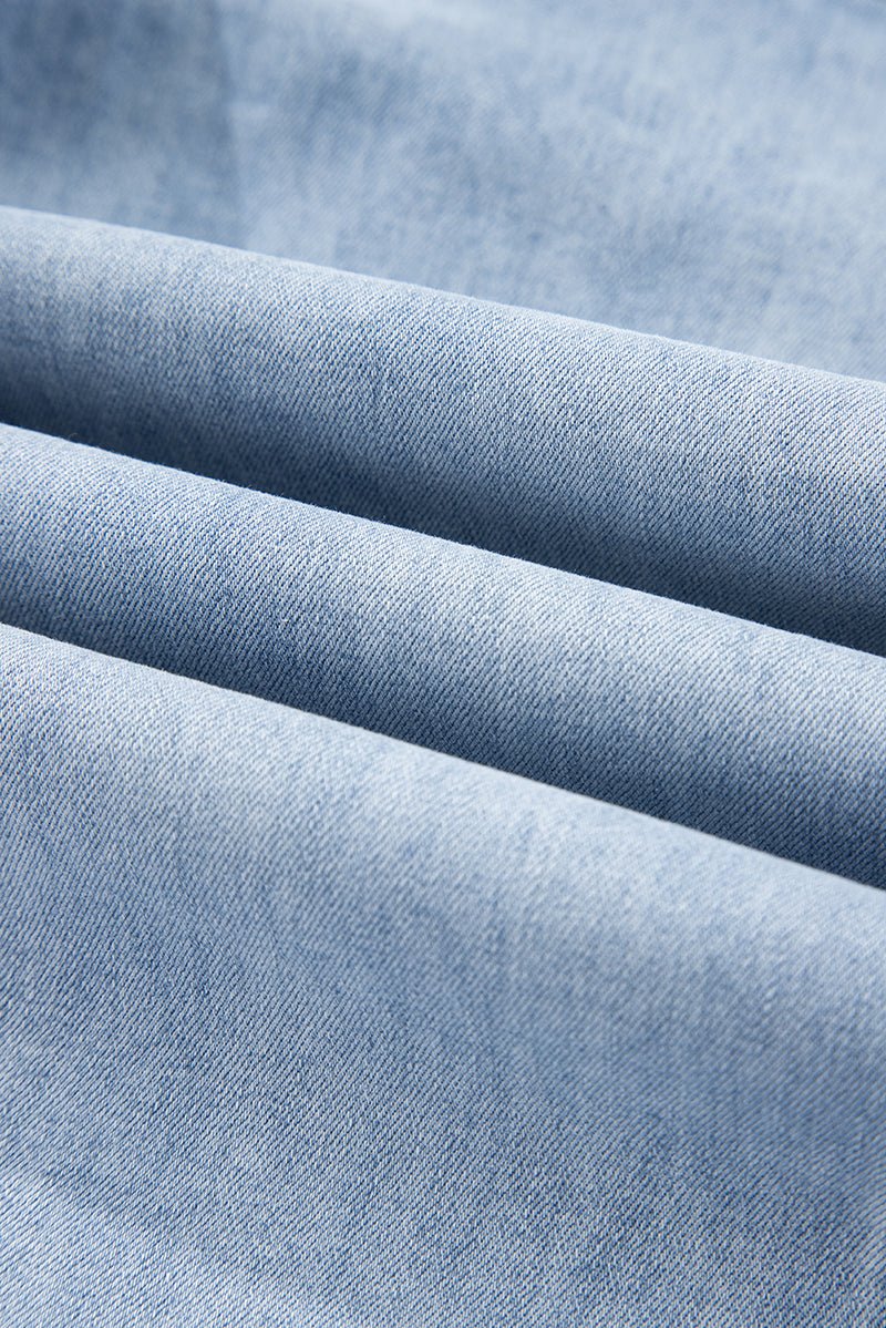 The Willow Beau Blue Wide Leg Denim Pants - Wholesale Accessory Market