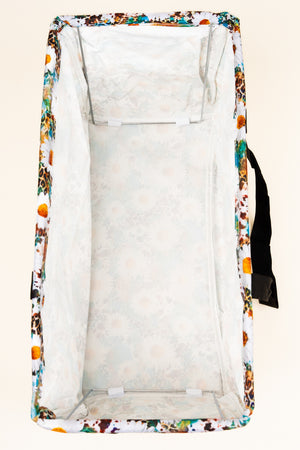 NGIL Wildflowers Collapsible Haul-It-All Basket with Mesh Pockets
