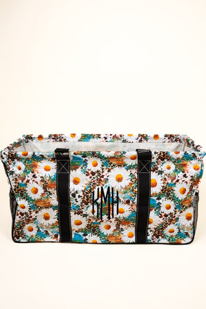 NGIL Wildflowers Collapsible Haul-It-All Basket with Mesh Pockets