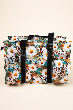 NGIL Wildflowers Utility Tote with Black Trim
