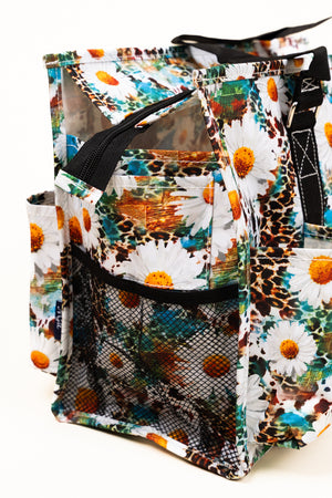 NGIL Wildflowers Utility Tote with Black Trim
