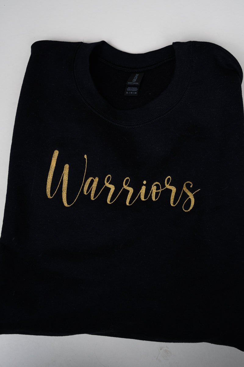 Youth Black You Design It Embroidered Side Bows Heavy - weight Crew Sweatshirt *Customize Your Text and Bows - Wholesale Accessory Market