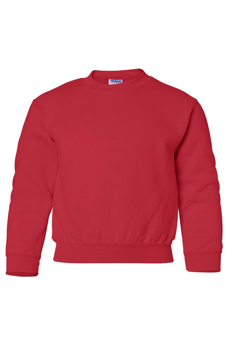 Youth Red You Design It Embroidered Side Bows Heavy - weight Crew Sweatshirt *Customize Your Text and Bows - Wholesale Accessory Market