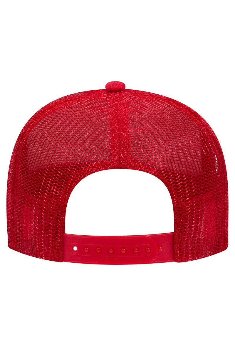 Bad Day To Be A Hot Dog Embroidered Otto Red with White Foam Front Trucker Hat - Wholesale Accessory Market