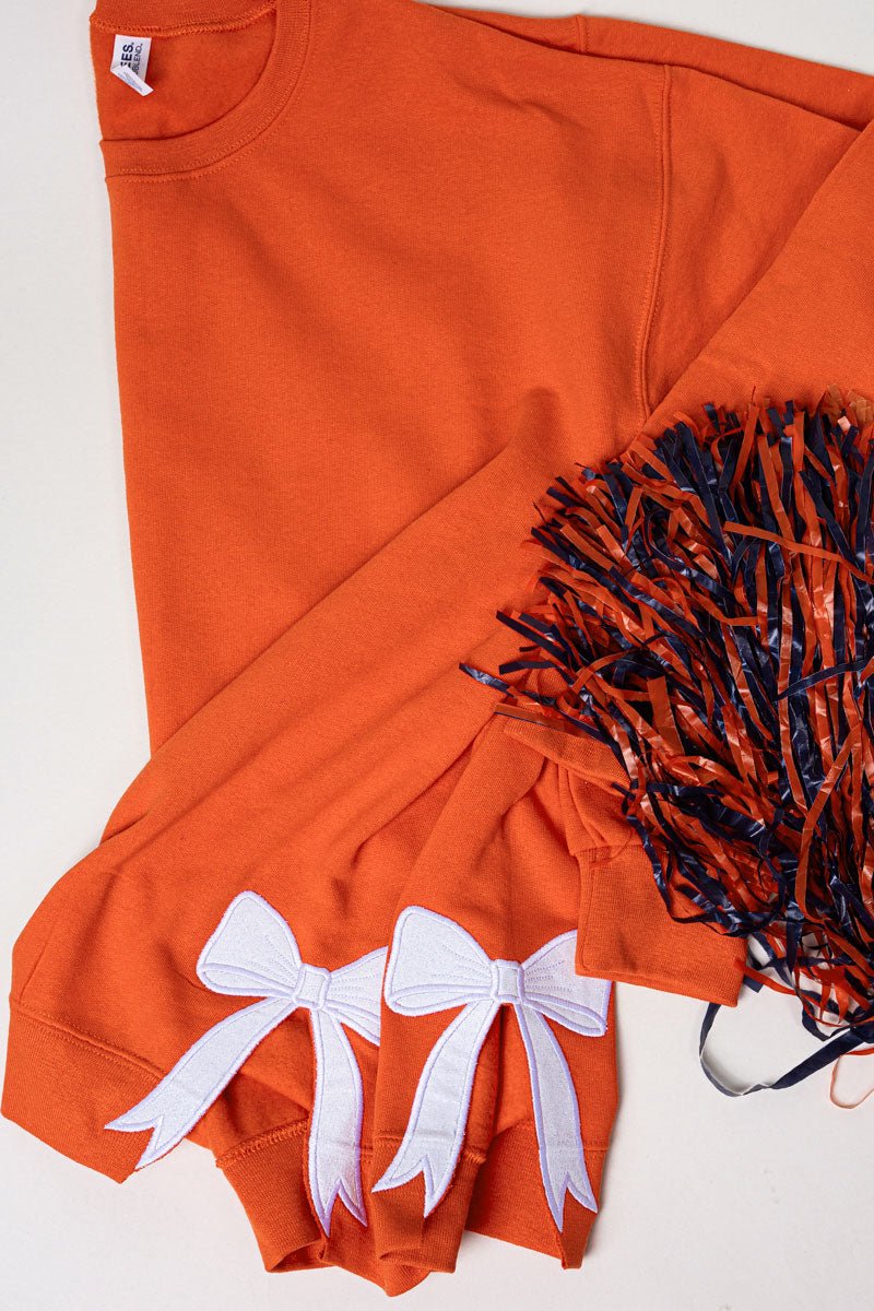 Burnt Orange You Design It Embroidered Side Bows Unisex NuBlend Crew Sweatshirt - Wholesale Accessory Market