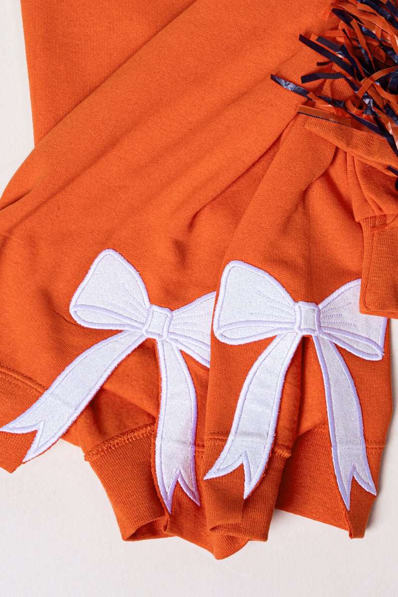 Burnt Orange You Design It Embroidered Side Bows Unisex NuBlend Crew Sweatshirt - Wholesale Accessory Market