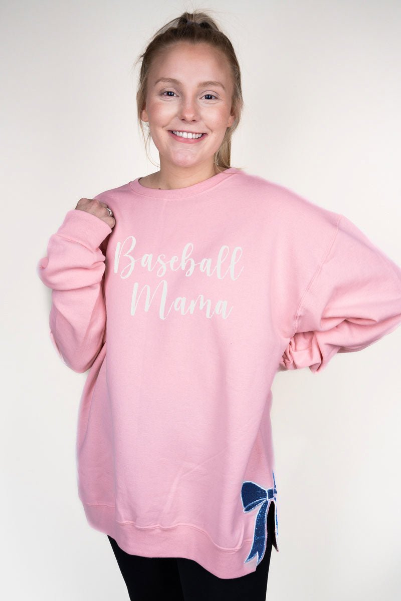 Classic Pink You Design It Embroidered Side Bows Unisex NuBlend Crew Sweatshirt *Customize Your Text - Wholesale Accessory Market