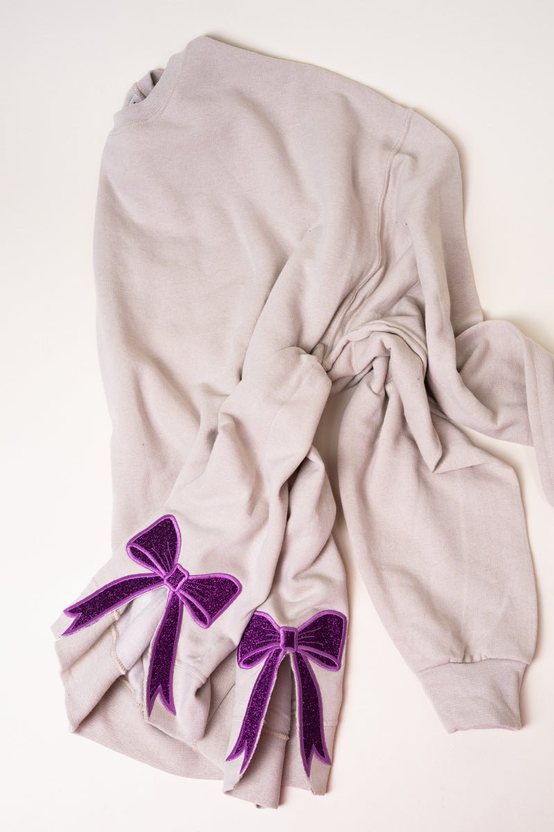 Sandstone You Design It Embroidered Side Bows Unisex NuBlend Crew Sweatshirt *Customize Your Text - Wholesale Accessory Market