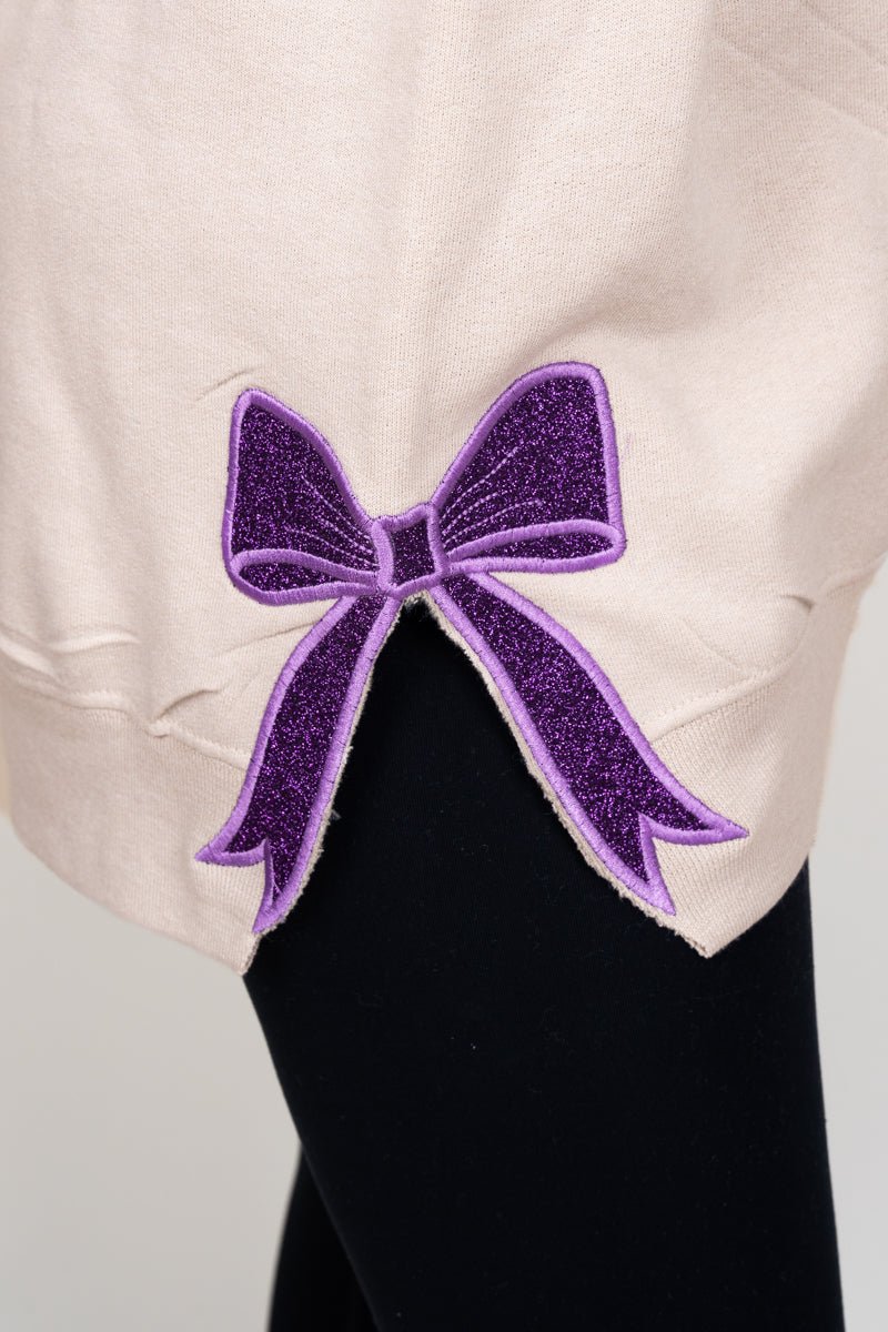 Sandstone You Design It Embroidered Side Bows Unisex NuBlend Crew Sweatshirt *Customize Your Text - Wholesale Accessory Market
