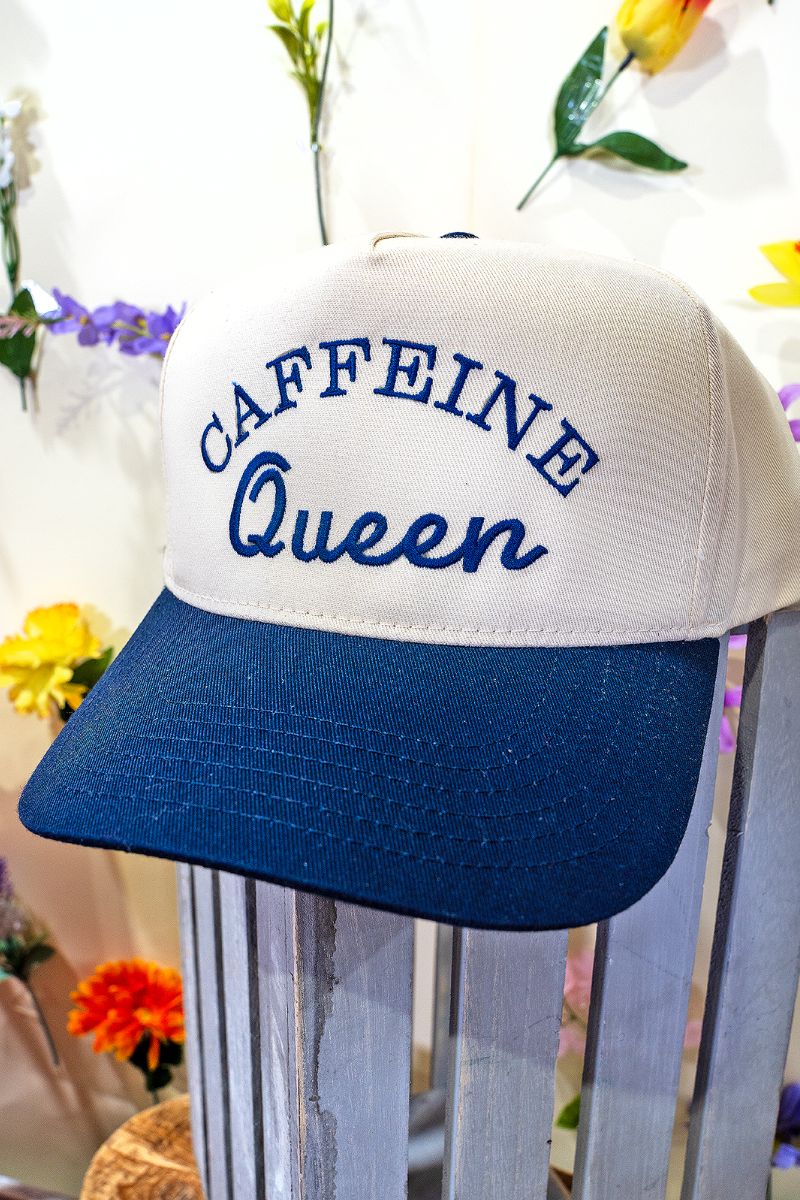 Caffeine Queen Embroidered Five Panel Twill Cap - Wholesale Accessory Market