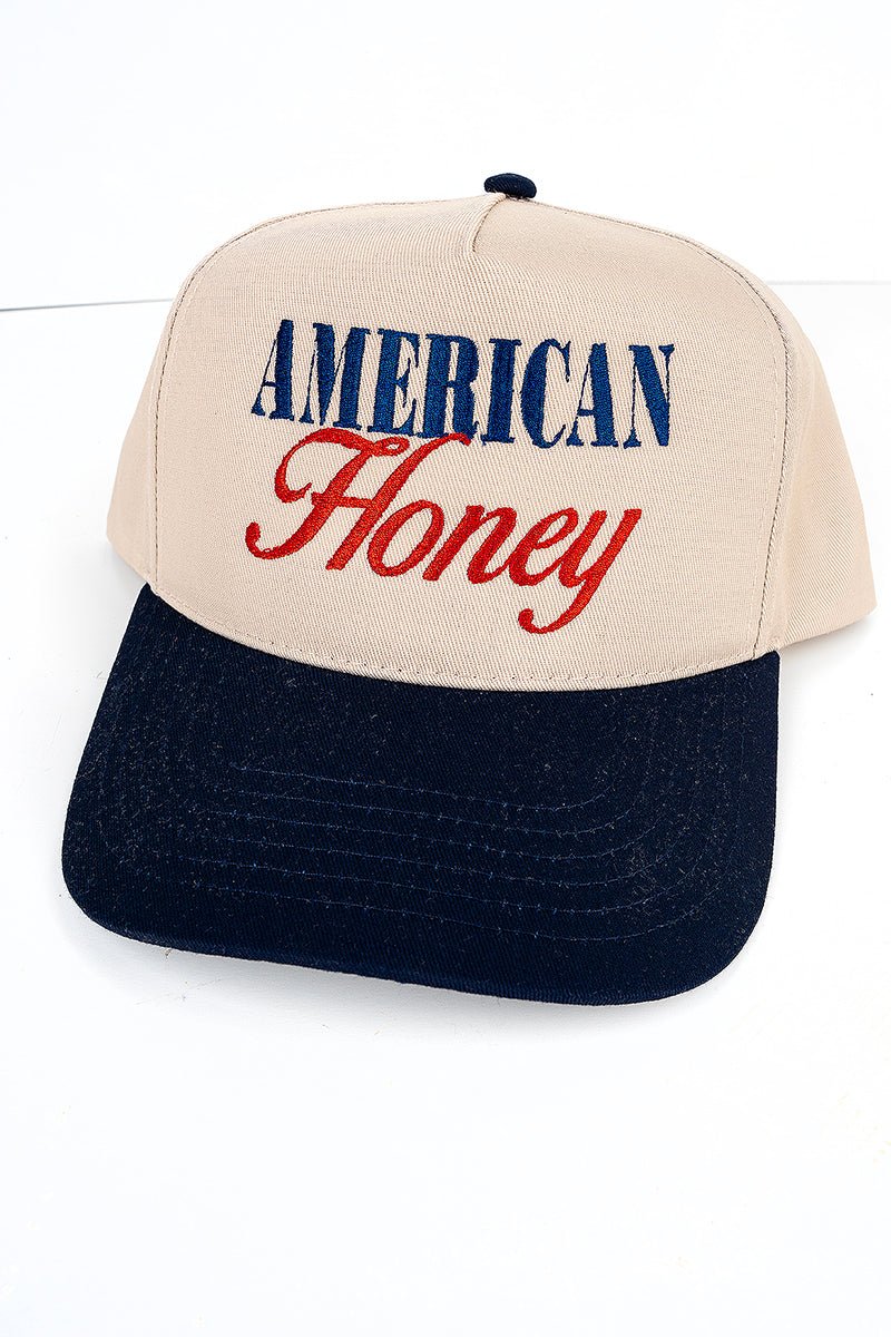 Embroidered American Honey Five Panel Twill Cap - Wholesale Accessory Market