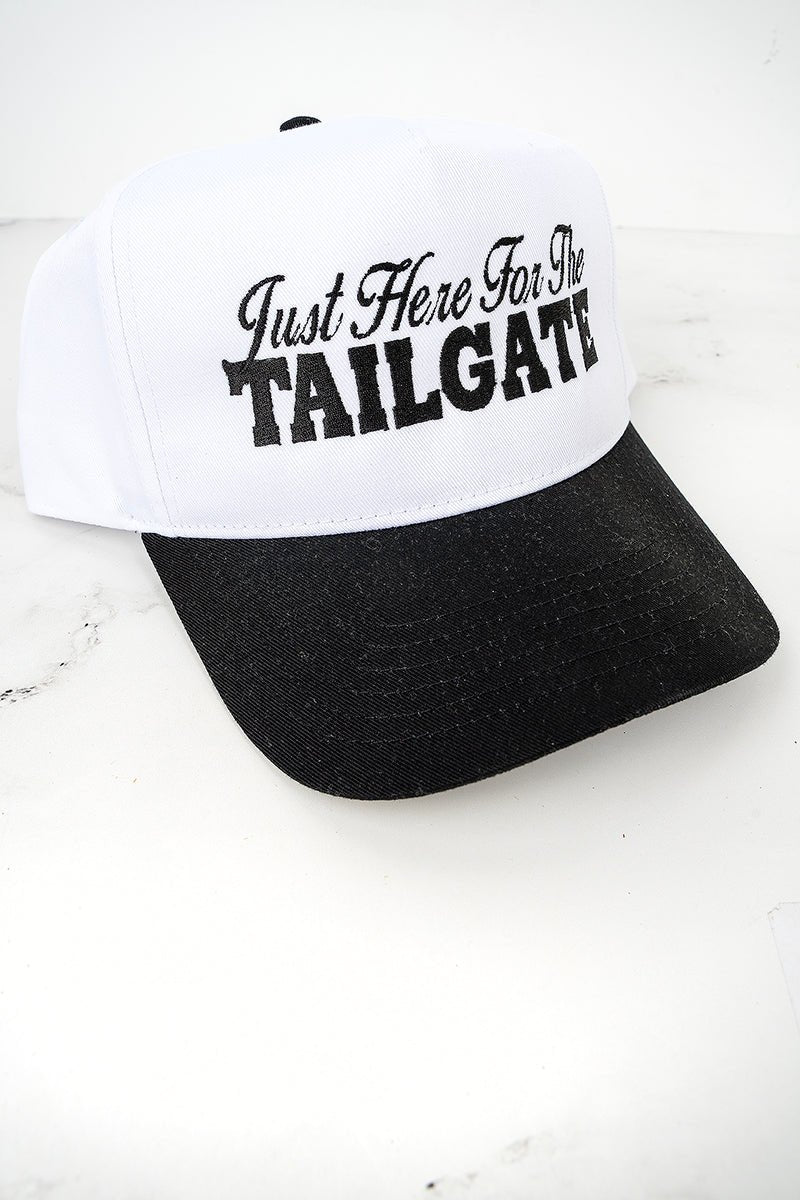 Just Here For The Tailgate Embroidered Five Panel Twill Cap - Wholesale Accessory Market