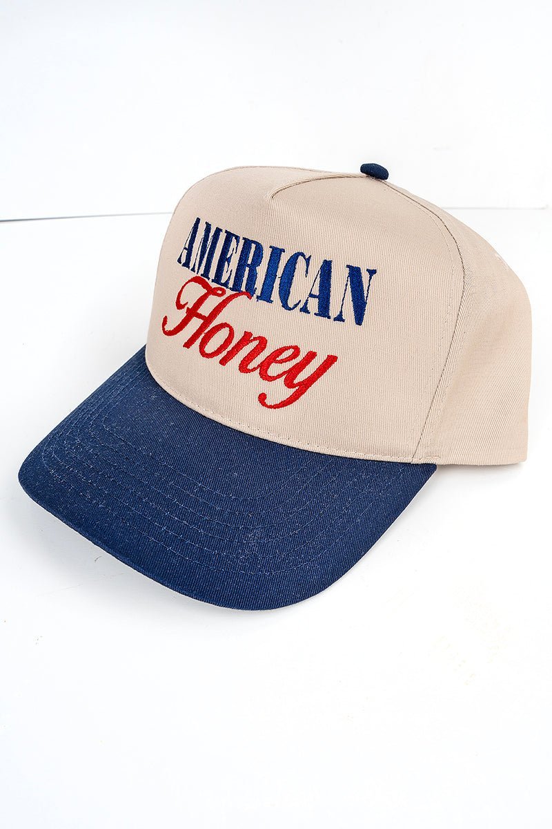 Embroidered American Honey Five Panel Twill Cap - Wholesale Accessory Market