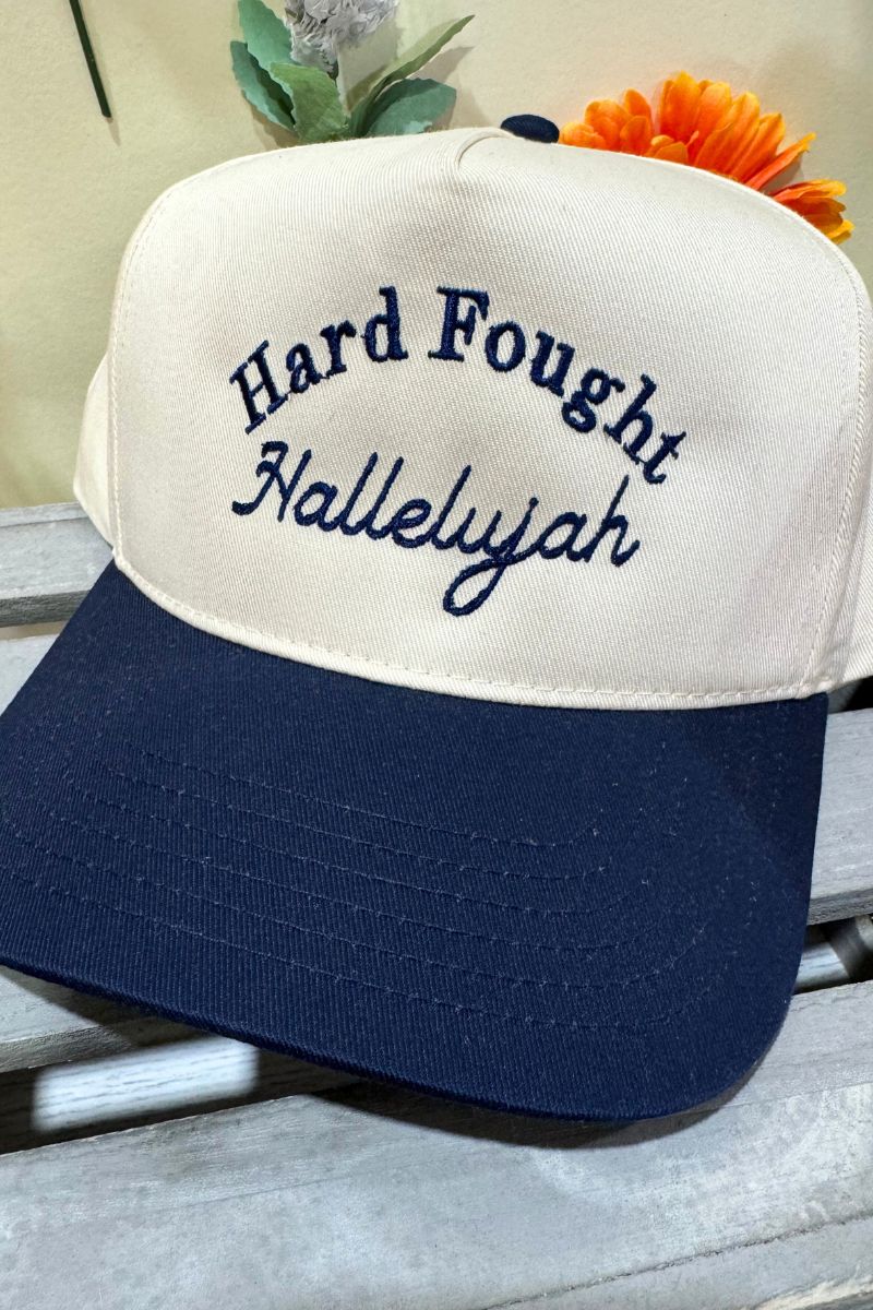 Hard Fought Hallelujah Embroidered Five Panel Twill Cap - Wholesale Accessory Market