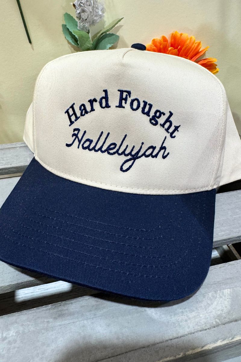 Hard Fought Hallelujah Embroidered Five Panel Twill Cap - Wholesale Accessory Market