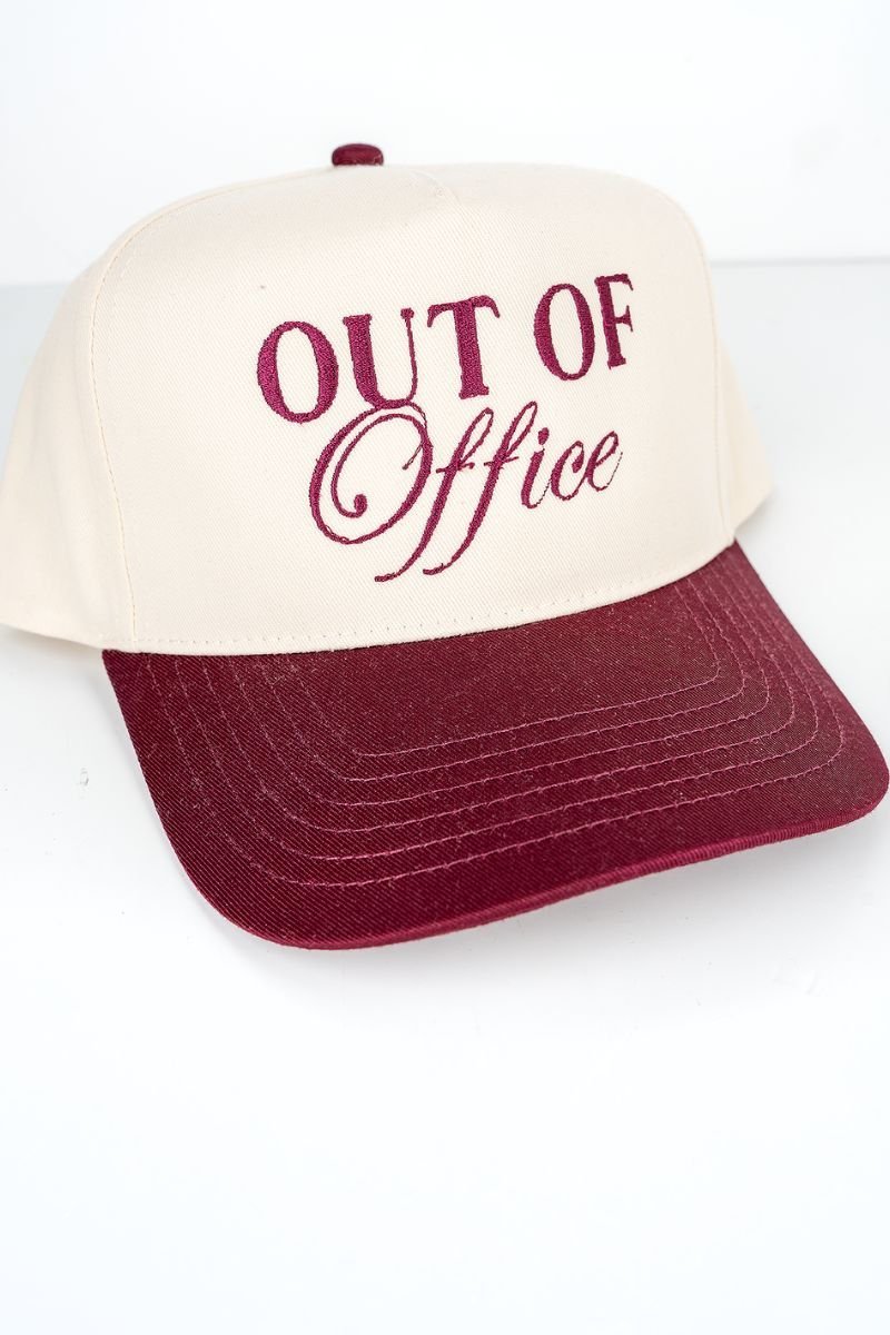 Out Of Office Embroidered Five Panel Twill Cap - Wholesale Accessory Market