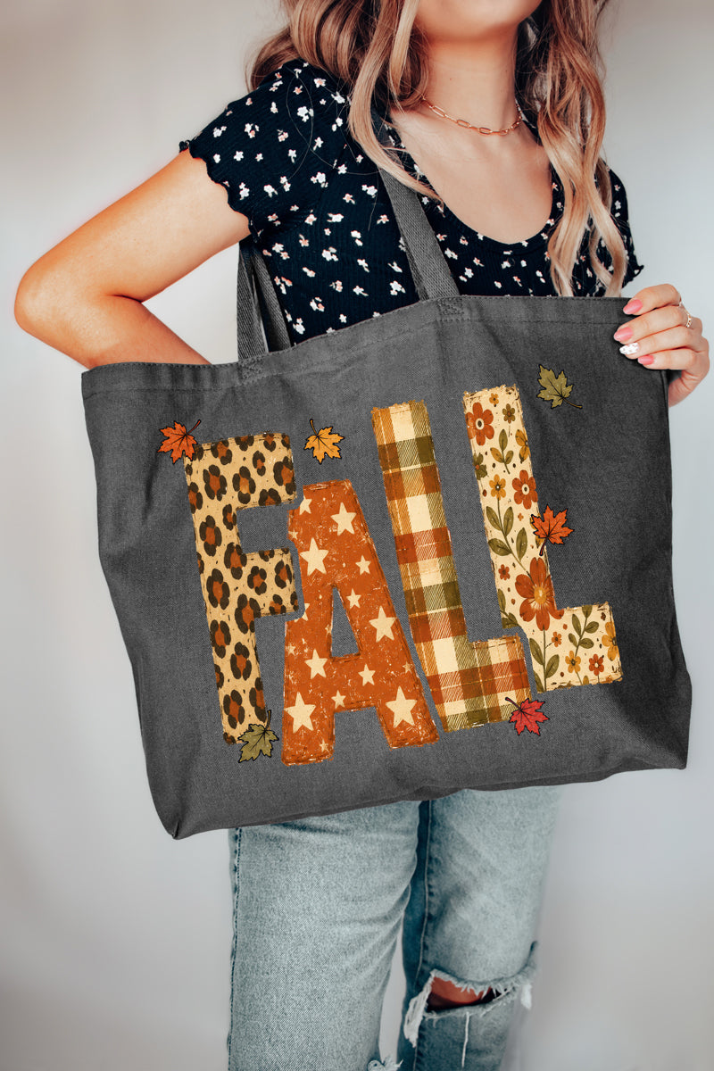 Crisp & Cozy Fall Canvas Jumbo Tote