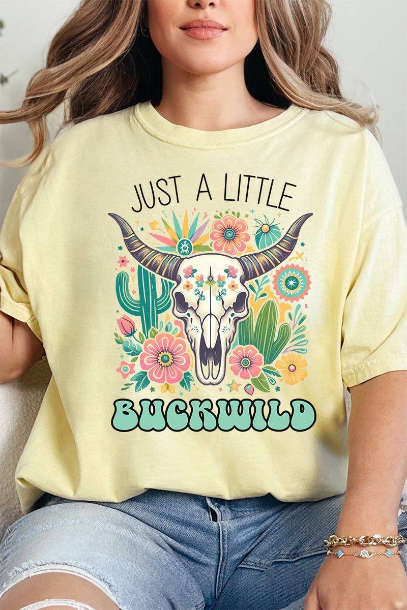 A Little Buckwild Comfort Colors Adult Ring - Spun Cotton Tee - Wholesale Accessory Market