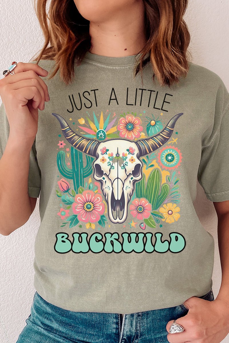 A Little Buckwild Comfort Colors Adult Ring - Spun Cotton Tee - Wholesale Accessory Market