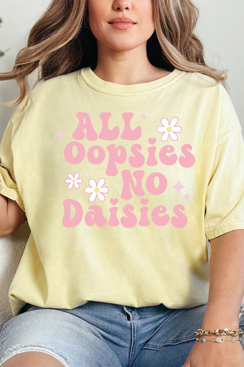 All Oopsies No Daisies Comfort Colors Adult Ring - Spun Cotton Tee - Wholesale Accessory Market