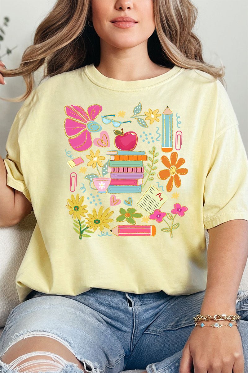 All Things Teacher Comfort Colors Adult Ring - Spun Cotton Tee - Wholesale Accessory Market