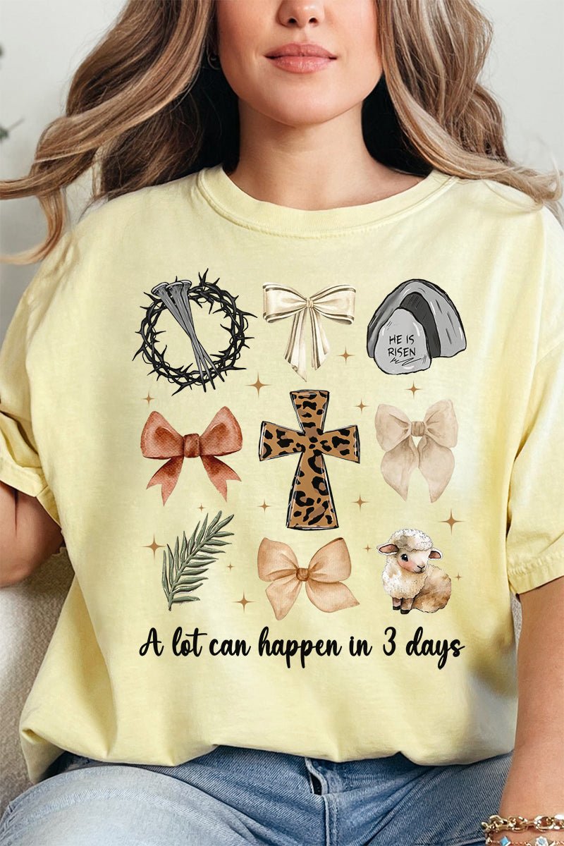 A Lot Can Happen In 3 Days Comfort Colors Adult Ring - Spun Cotton Tee - Wholesale Accessory Market