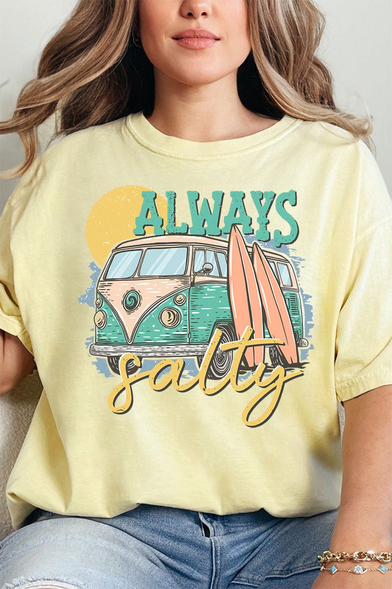 Always Salty Van Life Comfort Colors Adult Ring - Spun Cotton Tee - Wholesale Accessory Market