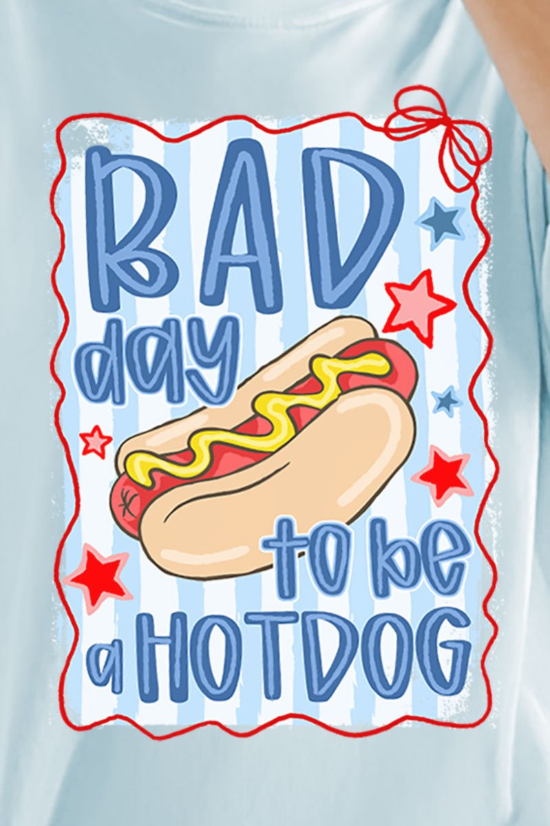 Bad Day To Be A Hot Dog Comfort Colors Adult Ring - Spun Cotton Tee - Wholesale Accessory Market