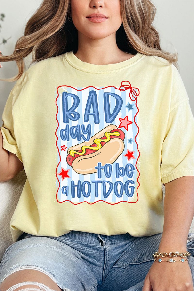 Bad Day To Be A Hot Dog Comfort Colors Adult Ring - Spun Cotton Tee - Wholesale Accessory Market