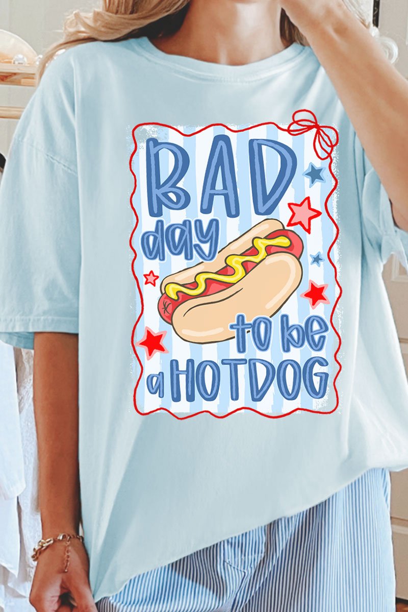 Bad Day To Be A Hot Dog Comfort Colors Adult Ring - Spun Cotton Tee - Wholesale Accessory Market