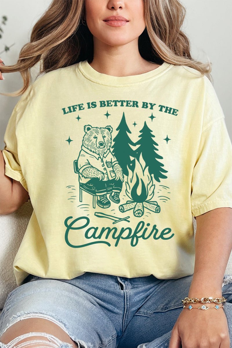 Beary Better By The Campfire Comfort Colors Adult Ring - Spun Cotton Tee - Wholesale Accessory Market